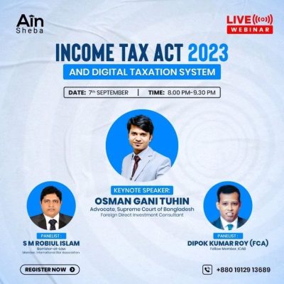 Income Tax Act 2023 and digital taxation webinar poster