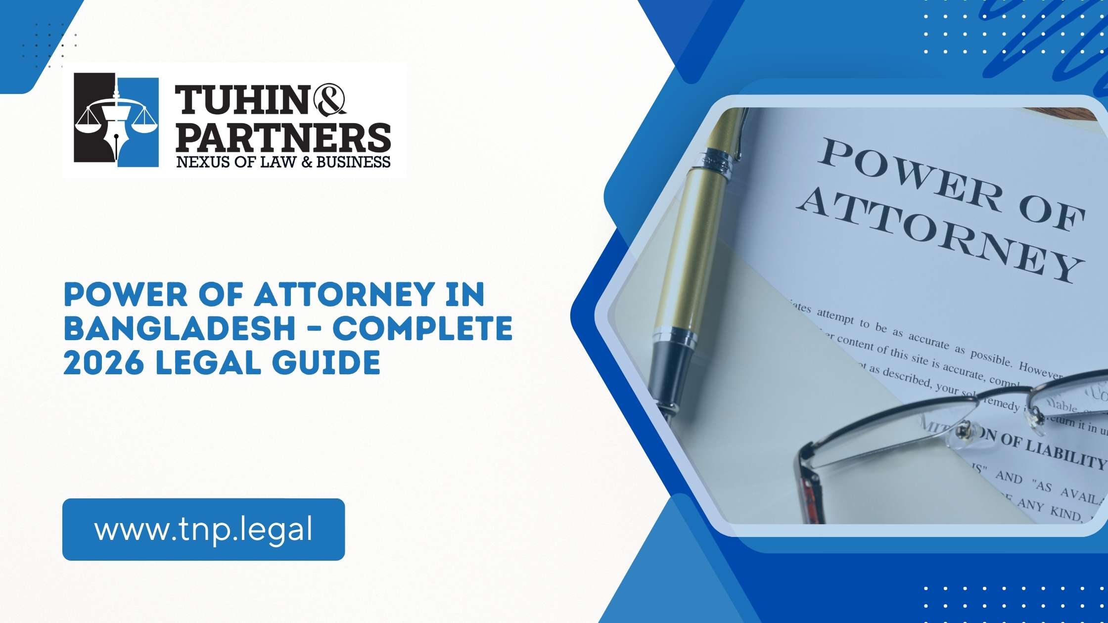 Power of Attorney in Bangladesh legal document concept with official papers and registration elements