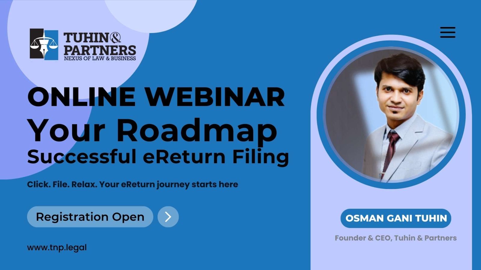 Webinar on Your Roadmap to Successful eReturn Filing — event poster